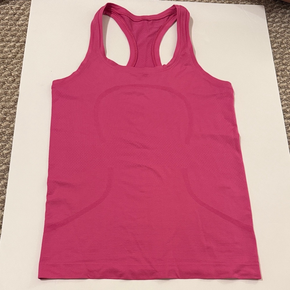 Lululemon Sonic Pink Swiftly Tech Hip Length Racerback Tank Top - Size 6
